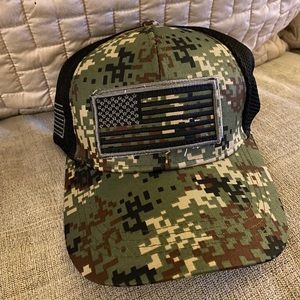 New digital camo camouflage army green tan cap hat